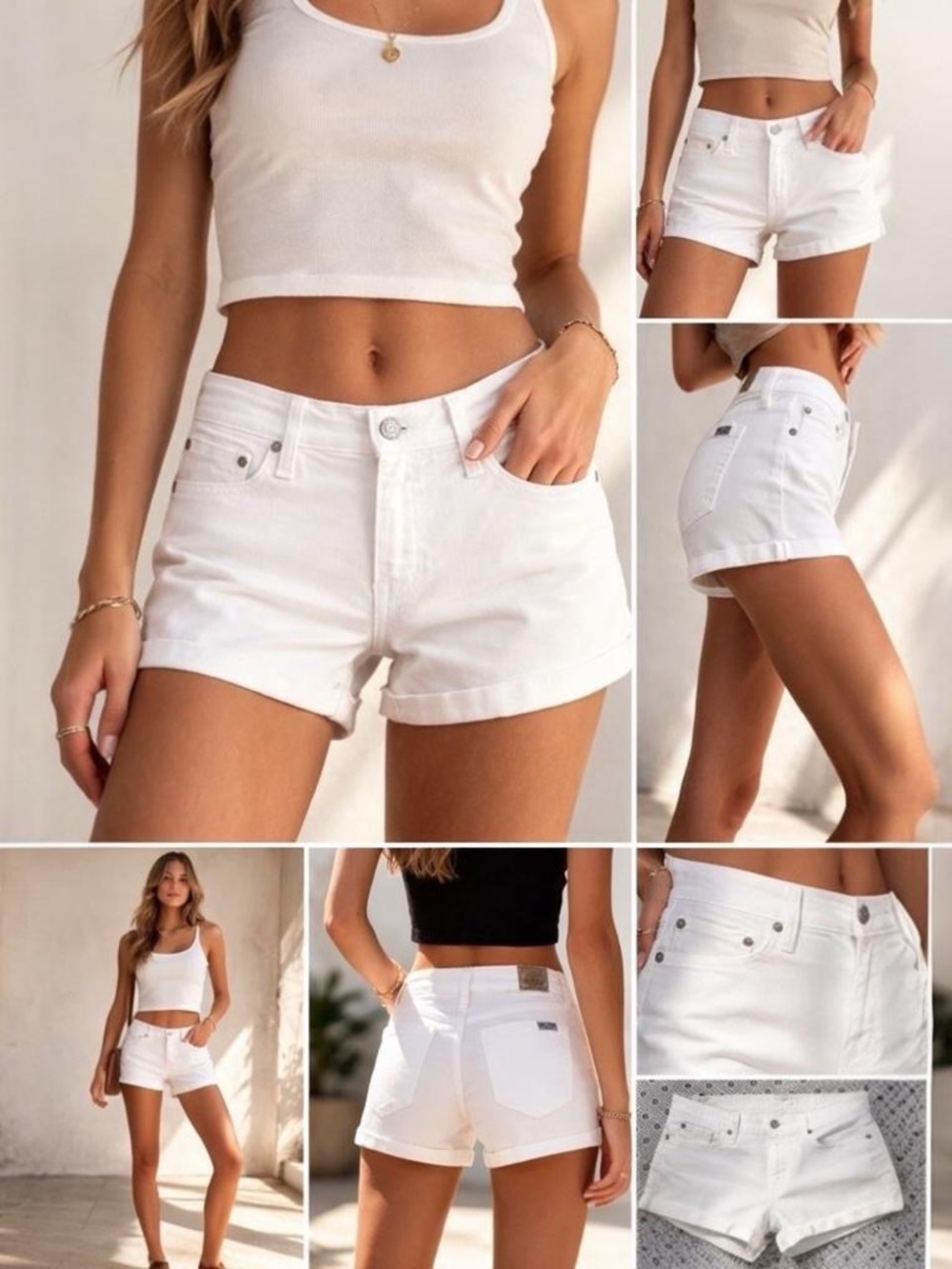 7 For All Mankind White Shorts sz 26